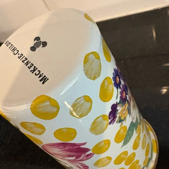 Mackenzie Childs Buttercup Cup /Small Vase in Mint Condition RARE - Picture 6 of 7